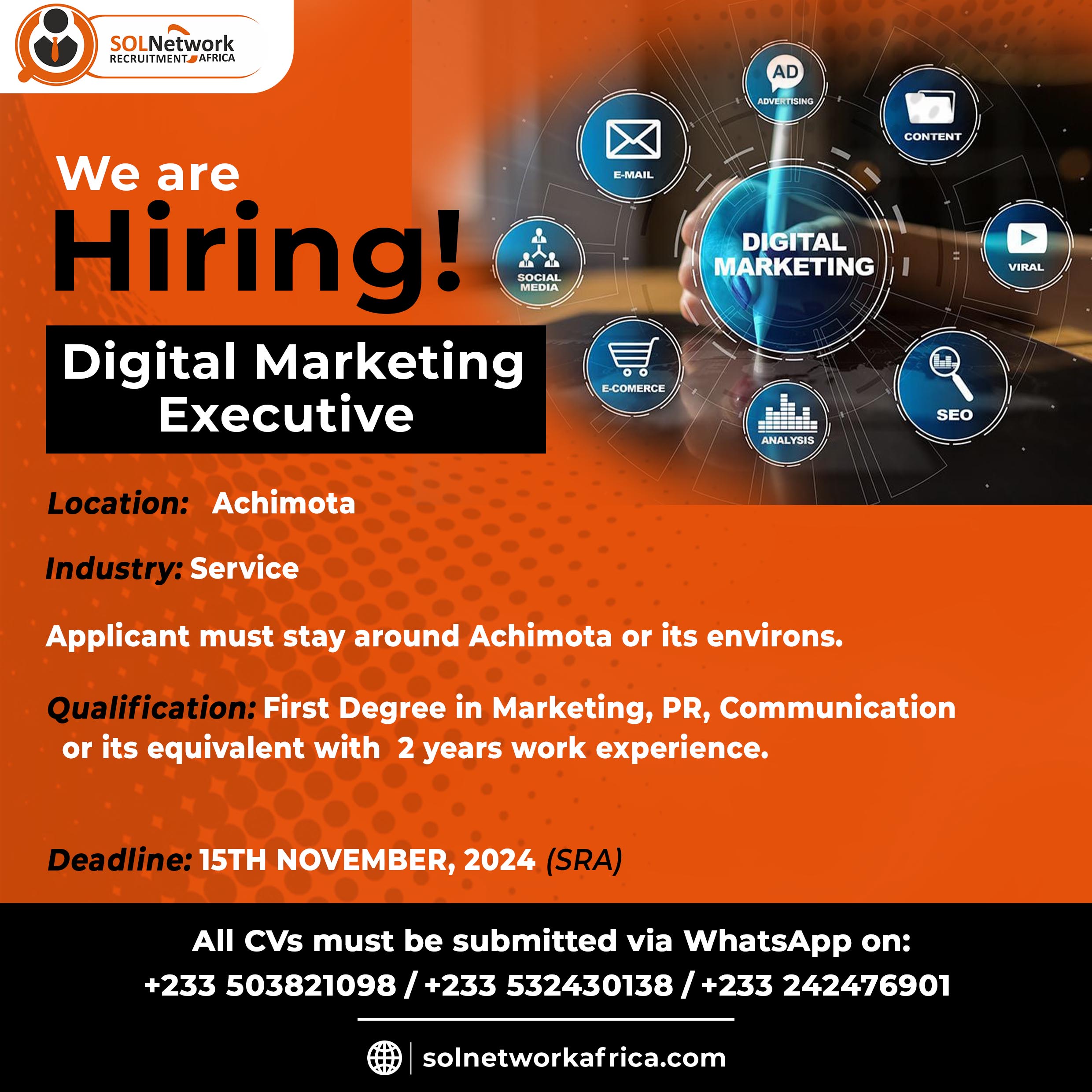 You are currently viewing We are Hiring: Digital Marketing Executive